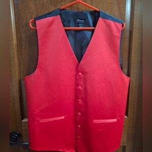 Red Satin Vest by Steven Land